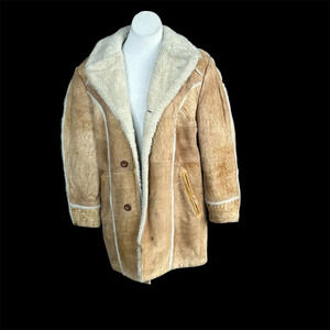 Field and Stream Gordon & Ferguson Suede Sherpa Lined Heavy Jacket Size 40